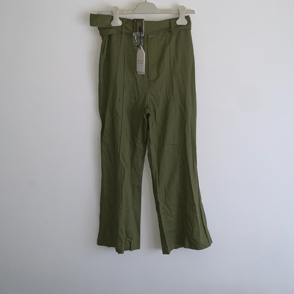 English Factory Flare Linen Pants